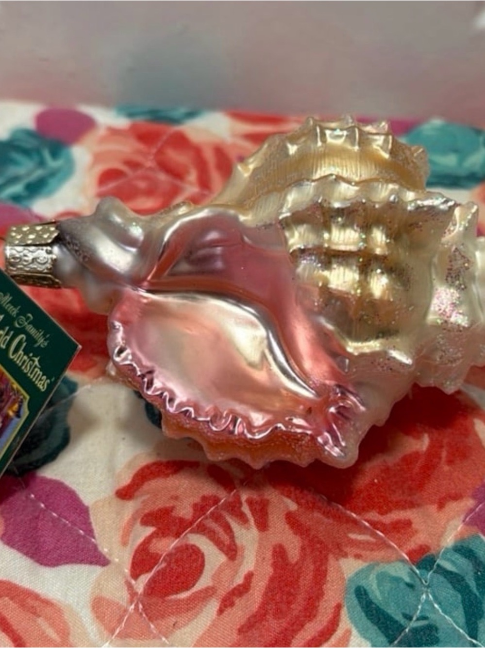 NWT Old World Christmas Mexican Seashell Glass Ornament